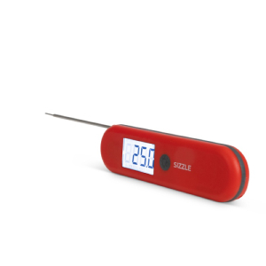 Sizzle - Waterproof Food Thermometer with Magnet- Red